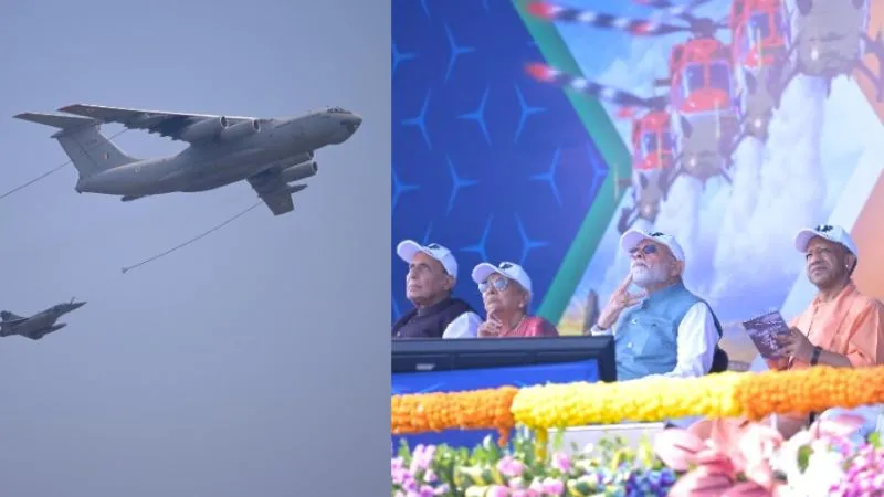 गंगा के ऊपर गरजा भारत का शौर्य, काशी में राफेल, सुखोई, तेजस विमानों ने दर्शकों को किया मंत्रमुग्ध