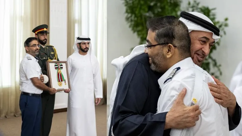 'ऑर्डर ऑफ जायद II' से नवाजे गए भारत के जांबाज पायलट कैप्टन स्मित मच्छार, UAE के राष्ट्रपति ने किया सम्मानित