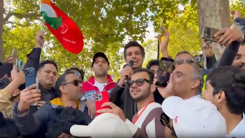 लंदन में भारतीयों ने ध्रुव राठी को नहीं दिया फ्री पास, भारत को लेकर किया प्रदर्शन, तुरंत हुआ काउंटर प्रोटेस्ट, खूब नारेबाजी
