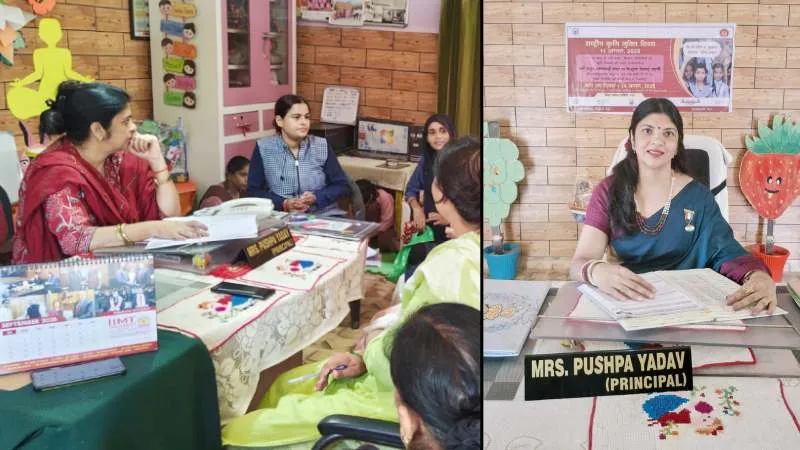 मैं फैलाती हूं ब्लैकबोर्ड से शिक्षा का उजाला...नारी शक्ति की मिसाल बनीं रजपुरा प्राथमिक विद्यालय की प्रधानाध्यापिका पुष्पा यादव