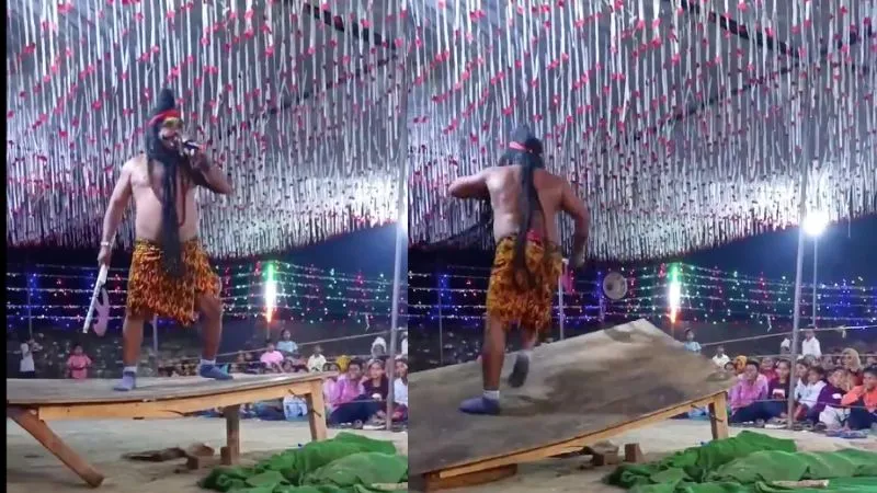 भगवान परशुराम बनकर मंच पर उतरा शख्स, ऐसी दिखाई अदाकारी कि टूट गया स्टेज! वीडियो वायरल