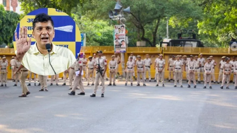 जंतर-मंतर पर जोरदार प्रदर्शन, हिरासत में लिए गए AAP नेता, छावनी में बदला लुटियंस जोन, चप्पे-चप्पे पर दिल्ली पुलिस