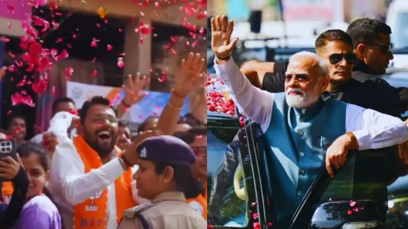 काशीवासियों के अभिवादन के लिए कार से बाहर आए प्रधानमंत्री मोदी, नमो घाट तक दिखा उत्सवी माहौल