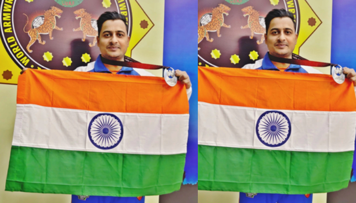 वर्ल्ड पैरा-आर्म रेसलिंग कप 2025: कजाकिस्तान के एलनूर को हराकर श्रीमंत झा ने रजत पदक जीता