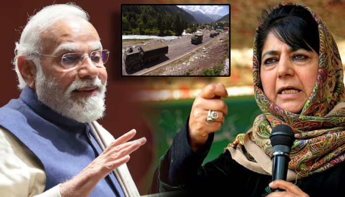 महबूबा मुफ्ती ने PM मोदी पर साधा निशाना ,कहा - "जम्मू-कश्मीर में सब ठीक है तो पाकिस्तान से जुड़ने वाली सड़कें खोली जाएं"