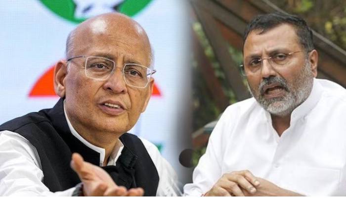 निशिकांत दुबे के बयान पर भड़की कांग्रेस, अभिषेक मनु सिंघवी ने अटॉर्नी जनरल से कर दी बड़ी मांग
