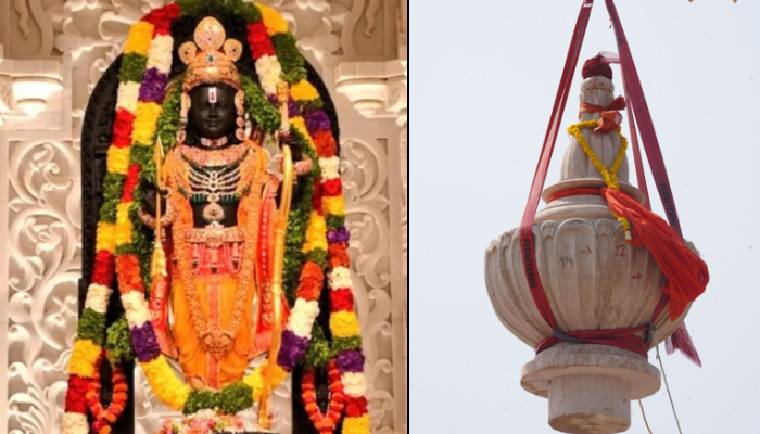 Ayodhya  राम मंदिर में वैदिक विधि-विधान के साथ मुख्य शिखर पर कलश स्थापित, CM योगी ने जताई ख़ुशी
