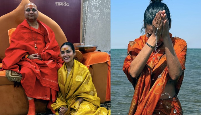 ईशा गुप्ता पहुंची महाकुंभ, आस्था की डुबकी लगाकर की पवित्र यात्रा