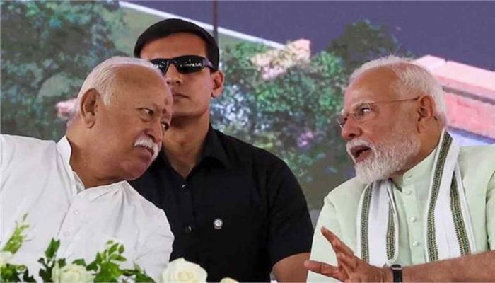 उच्च स्तरीय बैठक के बाद मोहन भागवत से PM मोदी की मुलाकात, प्रधानमंत्री आवास पहुंचे RSS प्रमुख