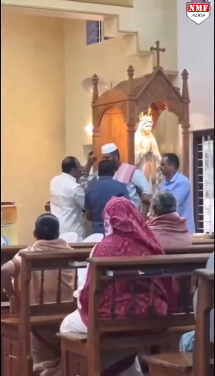 केरल में चर्च के अंदर घुसकर मुस्लिम ने किया हंगामा, क्या राहुल गांधी कुछ बोलेंगे?
