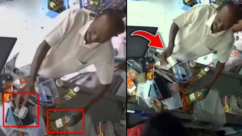 अंकल ने देखते ही देखते उड़ा दिए पैसे और सामान, कैमरा ऑन रह गया, हो गया रिकॉर्ड