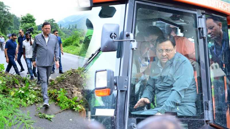 भारी तबाही में CM Dhami ने Bulldozer पर चढ़कर संभाला मोर्चा, पीड़ितों के लिए बड़ा ऐलान!