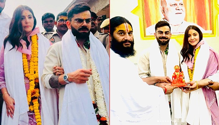 विराट कोहली-अनुष्का शर्मा ने रामलला और हनुमान गढ़ी मंदिर के किए दर्शन, फैंस बोले- 'सच्चा सनातनी'