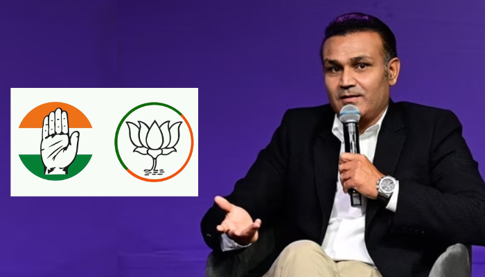 पूर्व क्रिकेटर वीरेंद्र सहवाग ने कांग्रेस के लिए मांगे वोट, चुनावी जनसभा में किया बड़ा ऐलान